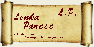 Lenka Pančić vizit kartica